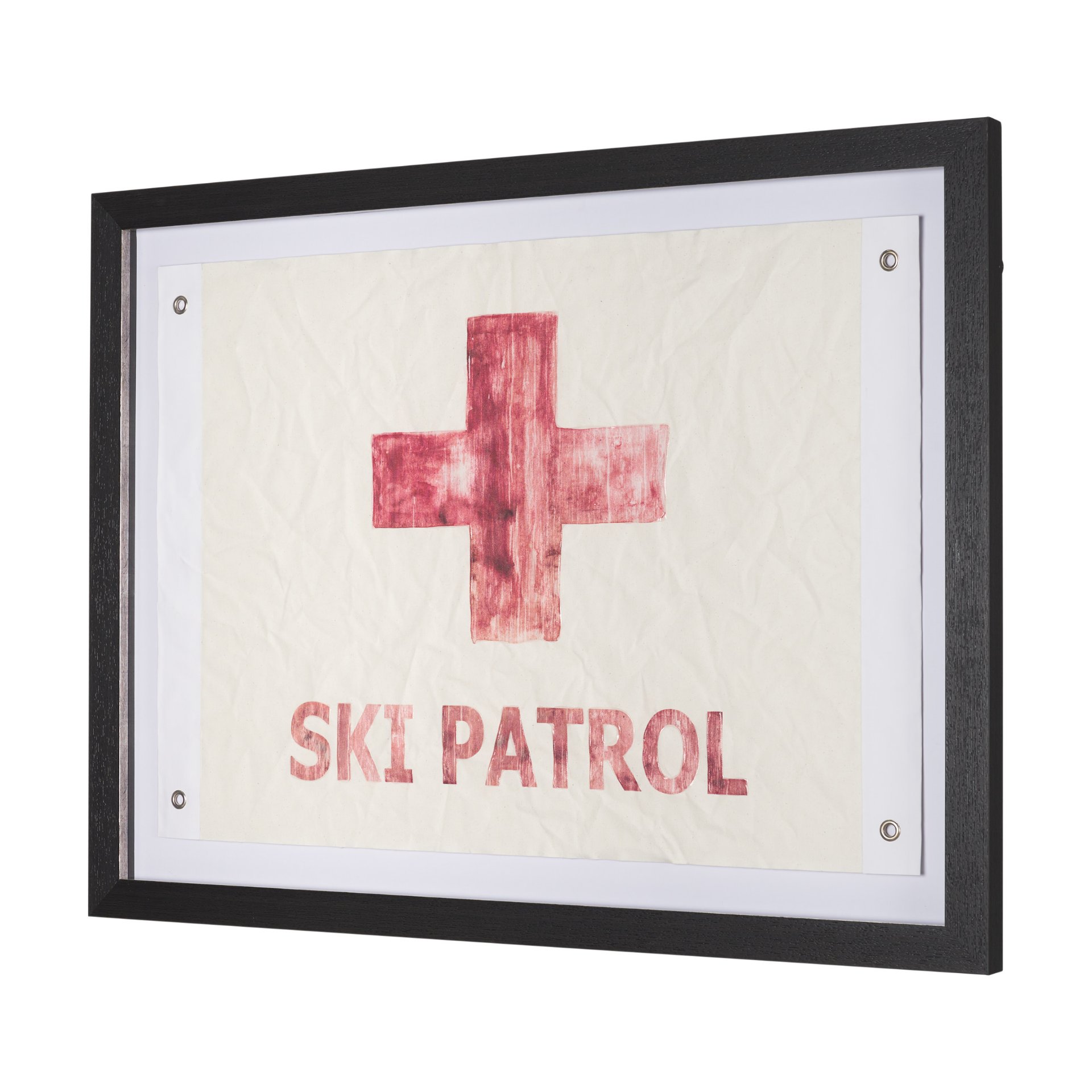 Ski Patrol by Mercana Studio Hand-Embellished Textured Framed Artwork ...