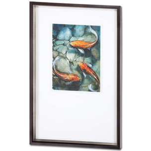 Tres Koi I by O'Toole, Tim a Framed Art Print Matted under Glass