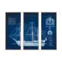 8804 - Antique Ship Blueprint IV by Vision Studio Hand Embelished Framed Art Print Matted under Glass