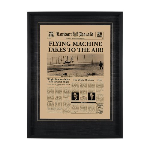 8894 - Flying Machine Takes to the Air! Hand Embelished Framed Art Photo Matted under Glass