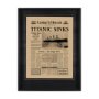 8895 - Titanic Sinks by Vintage Collection a Hand Embelished Textured Framed Art Photo Matted under Glass