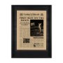 8897 - First Man On The Moon by Vintage Collection Hand Embelished Framed Art Photo Matted under Glass