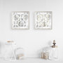 9110 - Silhouette & Pattern V (MC) Jennifer Goldberger Hand Embelished Framed Art Print Matted under Glass