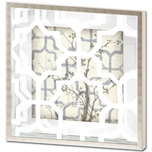 Silhouette & Pattern VI (MC) Jennifer Goldberger Hand Embelished Framed Art Print Matted under Glass