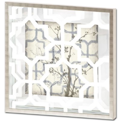 9111 - Silhouette & Pattern VI (MC) Jennifer Goldberger Hand Embelished Framed Art Print Matted under Glass