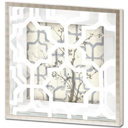 9111 - Silhouette & Pattern VI (MC) Jennifer Goldberger Hand Embelished Framed Art Print Matted under Glass