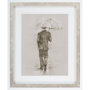 9447 - Rainy Day Rendezvous by Mercana Studio Hand Embelished Textured Framed Art Print Matted under Glass