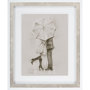 9448 - Rainy Day Rendezvous by Mercana Studio Hand Embelished Textured Framed Art Print Matted under Glass