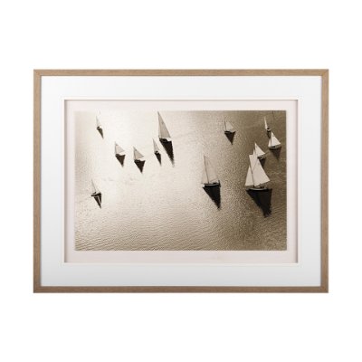 9721 - Broads Regatta, Island Yachts by Ben Wood Hand Embelished Framed Photo Art Print Matted under Glass