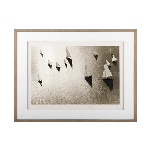 9721 - Broads Regatta, Island Yachts by Ben Wood Hand Embelished Framed Photo Art Print Matted under Glass