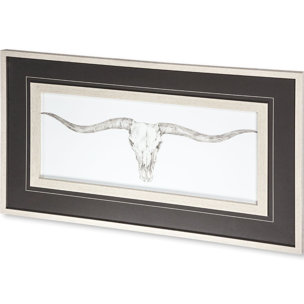 Western Skull Mount III by Harper a Framed Art Print Matted under Glass