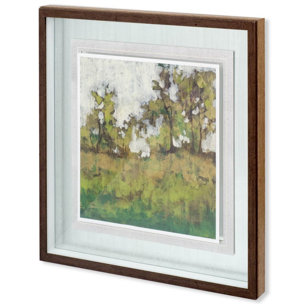 Meadow Lands I by Jennifer Goldberger Hand Embellished Textured Framed Art Print Matted under Glass