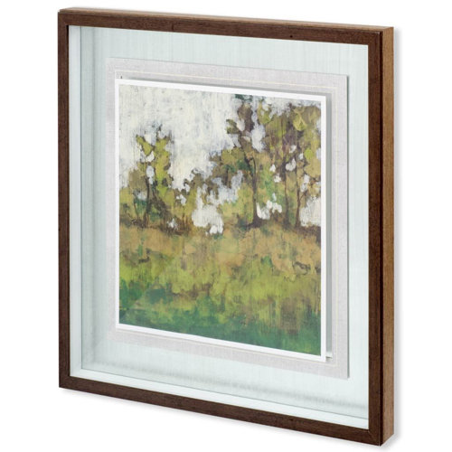 10126 - Meadow Lands I by Jennifer Goldberger Hand Embellished Textured Framed Art Print Matted under Glass