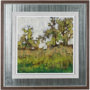 10126 - Meadow Lands I by Jennifer Goldberger Hand Embellished Textured Framed Art Print Matted under Glass