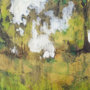 10126 - Meadow Lands I by Jennifer Goldberger Hand Embellished Textured Framed Art Print Matted under Glass
