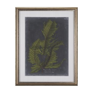 Foliage Dramatique I by Vision Studio Hand Embellished Textured Framed Art Print Matted under Glass