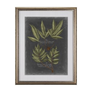 Foliage Dramatique IV by Vision Studio Hand Embellished Textured Framed Art Print Matted under Glass