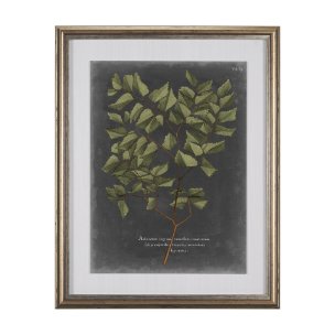 Foliage Dramatique V by Vision Studio Hand Embellished Textured Framed Art Print Matted under Glass