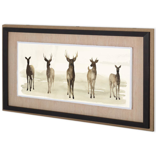 10240 - Deer Line I by Grace Popp a Framed Art Print Matted under Glass