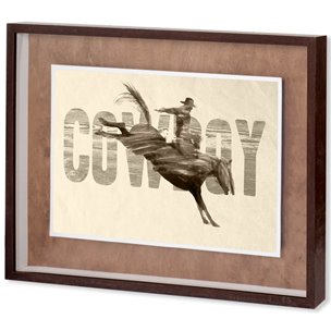 Cowboy by THE Studio a Framed Art Print Matted under Glass