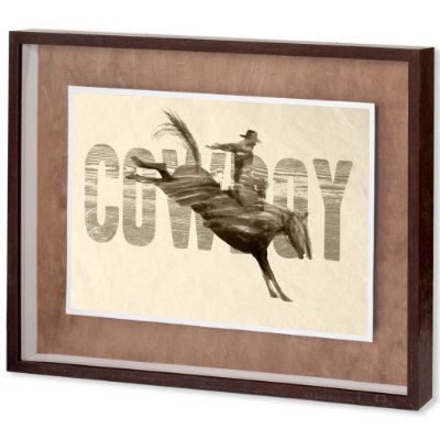 10275 - Cowboy by THE Studio a Framed Art Print Matted under Glass