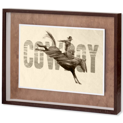 10275 - Cowboy by THE Studio a Framed Art Print Matted under Glass
