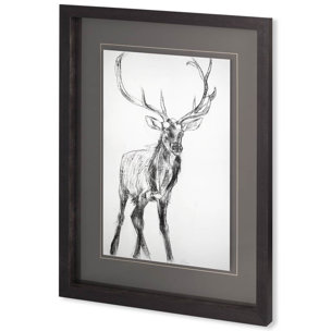 Young Elk by Harvey, Brenna a Framed Art Print Matted under Glass