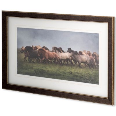10289 - Custom Icelandic Horses XIII (MC) by PH Burchett Hand Embellished Framed Photo Art Print Matted unde