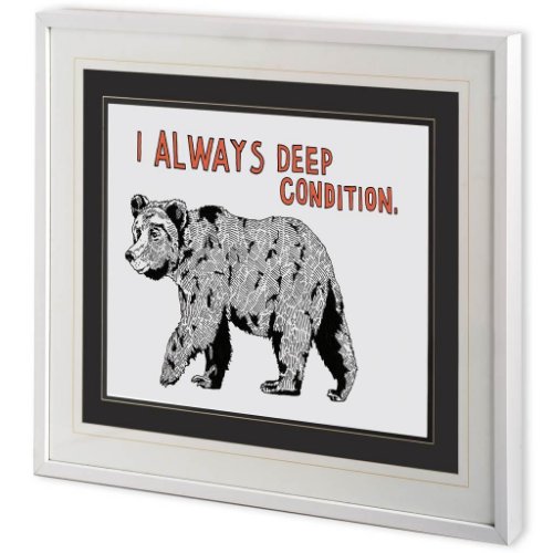 10303 - Bear by Marie, Natasha a Framed Art Print Matted under Glass
