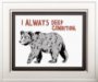 10303 - Bear by Marie, Natasha a Framed Art Print Matted under Glass