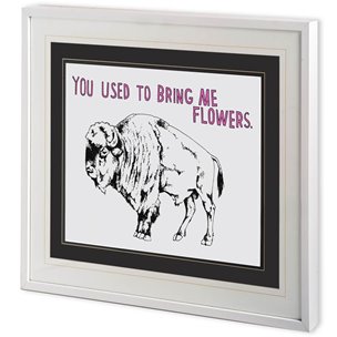 Bison by Marie, Natasha a Framed Art Print Matted under Glass