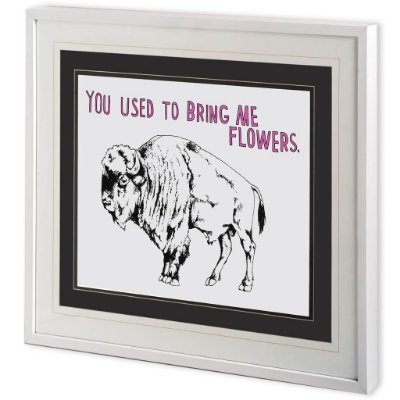 10304 - Bison by Marie, Natasha a Framed Art Print Matted under Glass
