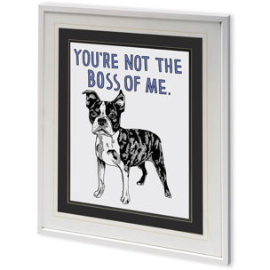 Boston Terrier by Natasha Marie a Framed Art Print Matted under Glass