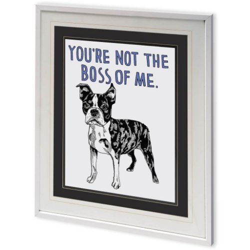 10306 - Boston Terrier by Natasha Marie a Framed Art Print Matted under Glass