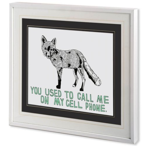 10308 - Fox by Marie, Natasha a Framed Art Print Matted under Glass