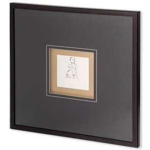 Contour Figure 2 by Stefano Altamura a Hand Embellished Textured Framed Art Print Matted under Glass