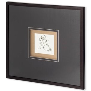 Contour Figure 4 by Stefano Altamura a Hand Embellished Textured Framed Art Print Matted under Glass