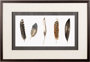 10407 - Red Rock Feathers II by Grace Popp a Hand Embellished Textured Framed Art Print Matted under Glass