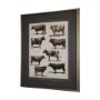 10408 - Antique Cow Chart by Mercana Studio a Framed Art Print Matted under Glass