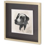 10426 - Small Inked Dogs I by Grace Popp a Hand Embellished Textured Framed Art Print Matted under Glass