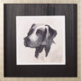 10426 - Small Inked Dogs I by Grace Popp a Hand Embellished Textured Framed Art Print Matted under Glass