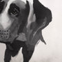 10426 - Small Inked Dogs I by Grace Popp a Hand Embellished Textured Framed Art Print Matted under Glass