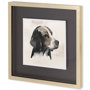 10427 - Small Inked Dogs II by Grace Popp a Hand Embellished Textured Framed Art Print Matted under Glass