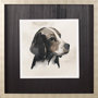 10427 - Small Inked Dogs II by Grace Popp a Hand Embellished Textured Framed Art Print Matted under Glass