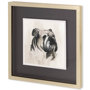 10428 - Small Inked Dogs III by Grace Popp a Hand Embellished Textured Framed Art Print Matted under Glass