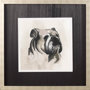 10428 - Small Inked Dogs III by Grace Popp a Hand Embellished Textured Framed Art Print Matted under Glass