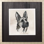 10429 - Small Inked Dogs IV by Grace Popp a Hand Embellished Textured Framed Art Print Matted under Glass