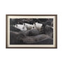 10466 - Custom White Horses (MC) by PH Burchett a Hand Embelished Textured Framed Photo Art Decograph