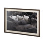 10466 - Custom White Horses (MC) by PH Burchett a Hand Embelished Textured Framed Photo Art Decograph