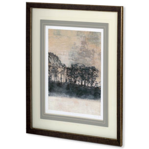 Blush Treeline II by Jennifer Goldberger a Framed Art Print Matted under Glass